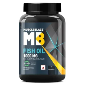 MuscleBlaze Omega 3 Fish Oil (1000 mg) with 180mg EPA and 120mg DHA